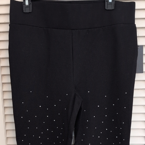 Rhinestone Black Leggings - Picture 5 of 8